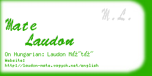mate laudon business card